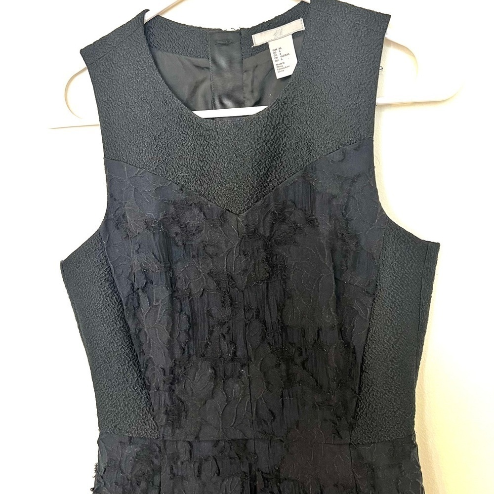 2/$30 H&M - Black Floral detailed Sleeveless Mini Dress - Picture 3 of 6